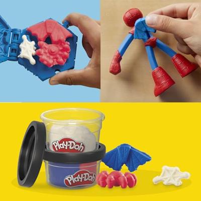 Play-Doh Spider-Man, My Web Creator doos met flexibel figuur en boetseerklei, vanaf 4 jaar, Marvel