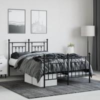 Bedframe met hoofd- en voeteneinde metaal zwart 120x190 cm - thumbnail