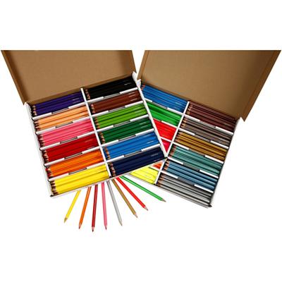 Creativ Company Driehoekige jumbo kleurpotloden - basiskleuren, 144st. - thumbnail