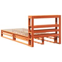 Bedframe zonder matras massief grenenhout wasbruin 120x190 cm - thumbnail
