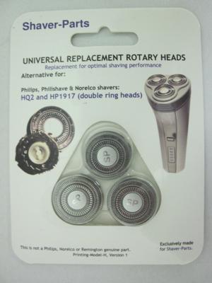 Huismerk Universele scheerkoppen HQ2 en HP1917 Double ring heads