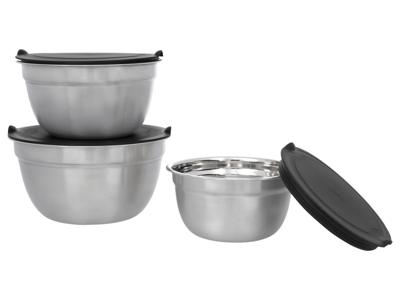 SILVERCREST Set van 3 RVS schalen