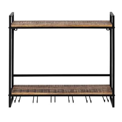 SVJ Wijnrek - 25x60x54 cm - Hout - Zwart