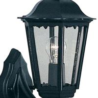 Searchlight Klassieke buitenlampAlex Up zwart - 82530BK - thumbnail
