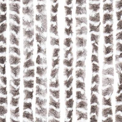 Vliegengordijn 100x220 cm chenille taupe en wit