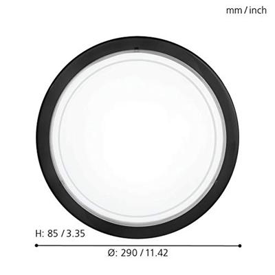 Eglo Plafondlamp dm290 zw &apos;planet 1&apos;