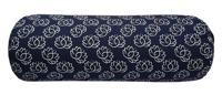 Yoga Bolster Blauw Rond Katoen - Lotus - 60 x 20 cm - thumbnail