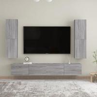Tv-wandmeubel 30,5x30x110 cm grijs sonoma eikenkleurig - thumbnail