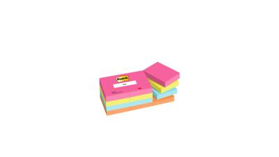 Post-It Notes Poptimistic, 100 vel, ft 38 x 51 mm, pak van 12 blokken