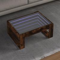 Salontafel met Infinity LED 70x53x30 cm gerookt eikenkleurig - thumbnail