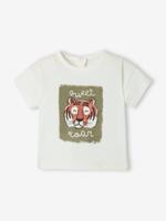 Tijger baby T-shirt met korte mouwen ivoor - thumbnail