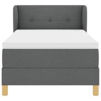 Boxspringbed met matras stof donkergrijs 90x190 cm - thumbnail