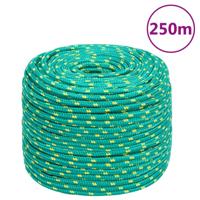 VidaXL Boottouw 6 mm 250 m polypropyleen groen - thumbnail