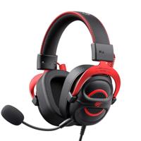 havit H2002E Pro Zwart Rood Gaming Hoofdtelefoon, 60mm Luidspreker, 3.5mm Jack, Afneembare Microfoon - thumbnail