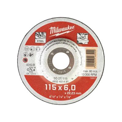 Milwaukee Metaalafbraamschijf SG 27 / 115x6x22 mm Contractor Series - 4932451481
