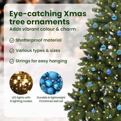 VidaXL Kunstkerstboom met 300 led groen 270 cm pvc en metaal