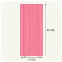 MARBEAUX Roze Douchegordijn met Ringen 180x200 cm Polyester - thumbnail
