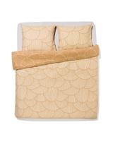 HEMA Dekbedovertrek 240x200/220cm zacht katoen schelpen zand (beige) - thumbnail