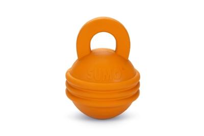 Beeztees sumo kettlebell - hondenspeelgoed - rubber - oranje - 16x12x12 Beeztees sumo kettlebell - hondenspeelgoed - rubber - oranje - 16x12x12