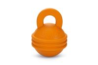 Beeztees sumo kettlebell - hondenspeelgoed - rubber - oranje - 16x12x12 - thumbnail