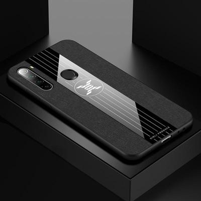 Voor Xiaomi Redmi Note 8 XINLI stiksels doek textuur schokbestendige TPU beschermhoes (zwart)