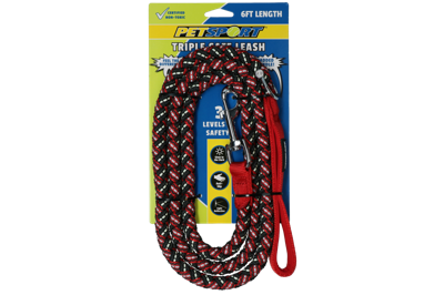 Petsport Triple Safe Leash Rood 1,8 m Petsport Triple Safe Leash Rood 1,8 m