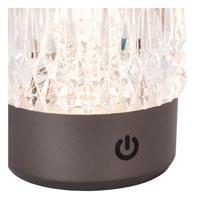 Lucide LILY - Oplaadbare Tafellamp - Accu/Batterij - Ø 8 cm - LED 3 StepDim - 1x3W 2700K/3000K - Zwart chroom - Set van 3 - thumbnail