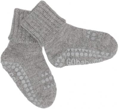 GoBabyGo antislip sokjes Alpaca wol grey melange-1-2 jaar