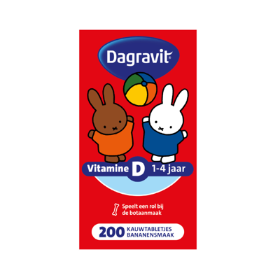 Dagravit Kids Vitamine D Kauwtabletten Banaan Dagravit Kids Vitamine D Kauwtabletten Banaan
