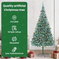 VidaXL Kunstkerstboom met 300 led groen 210 cm pvc en staal - thumbnail