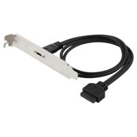50cm USB-C / Type-C Female naar USB 3.0 moederbord 20 Pin vrouwelijke Panel Expansion beugel Mount kabel - thumbnail