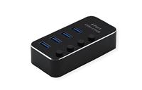 ROLINE USB 3.2 Gen 1 notebook hub, 4 poorten, individueel schakelbaar, zwart - thumbnail