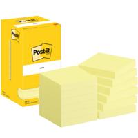 Memoblok post-it 654 76x76mm geel | 12 stuks - thumbnail