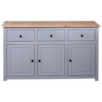 Dressoir Panama Range 135x40x80 cm massief grenenhout grijs - thumbnail