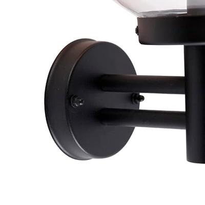 QAZQA Buiten wandlamp zwart met kunststof IP44 RVS - Sfera