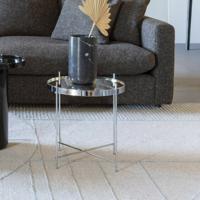 Zuiver Ronde Bijzettafel 'Cupid' Glas, 43cm, kleur Zilver - thumbnail