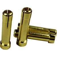 Reely Adapterstekker [1x Vergulde 4mm-contactstekker - 1x Vergulde 5mm-contactbus] 1605782 - thumbnail
