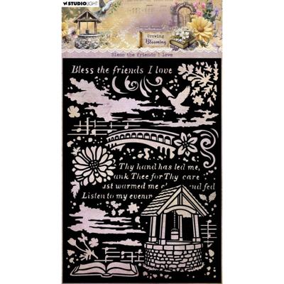 Studio Light • growing & blooming mask stencil bless the friends i love