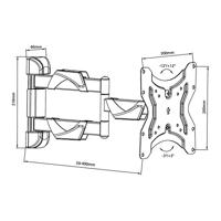 Maclean MC-742 tv-bevestiging 106,7 cm (55") Zwart - thumbnail