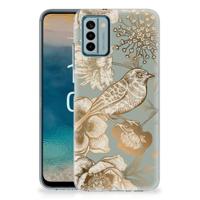 TPU Case voor Nokia G22 Vintage Bird Flowers - thumbnail