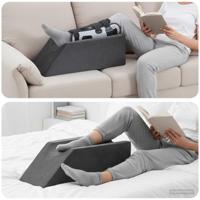 Beenkussen Effen Grijs - thumbnail