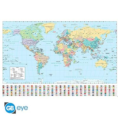 Poster Harper Collins - World Map 21 - Engels - 91,5x61cm