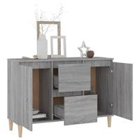 Dressoir 101x35x70 cm bewerkt hout grijs sonoma eikenkleurig - thumbnail