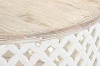 Hoofdtafel DKD Home Decor Wit Natuurlijk Aluminium Mangohout 81 x 81 x 45 cm - thumbnail