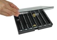 Muntgeldsorteerbak Desq met deksel - thumbnail