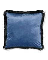 HEMA Kussenhoes 50x50cm franjes blauw (blauw) - thumbnail
