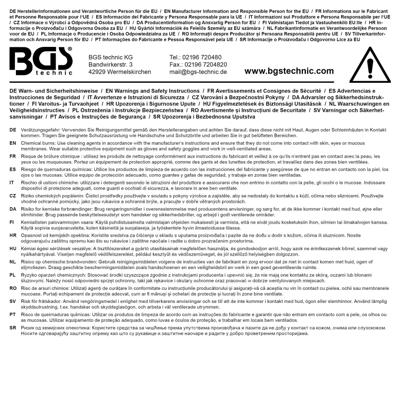 BGS technic universal cleaner for ultrasonic parts cleaner 5l