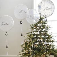 Ginger Ray ballonnen set merry christmas 5 stuks | 20 stuks - thumbnail