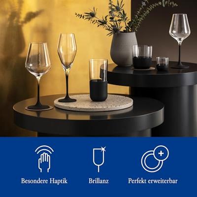 VILLEROY & BOCH - Manufacture Rock - Witte wijnglas 0,38l Set/4