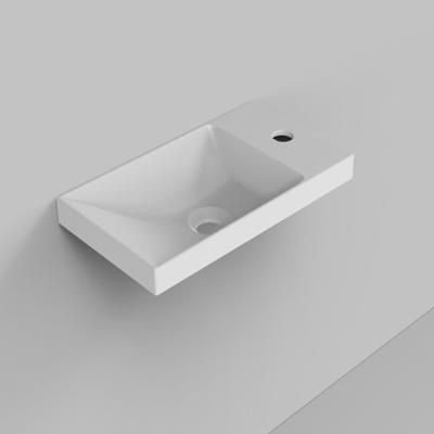 Arcqua Marble fontein voor frame 40x22cm zonder overloop cast marble wit glans WAS107856
